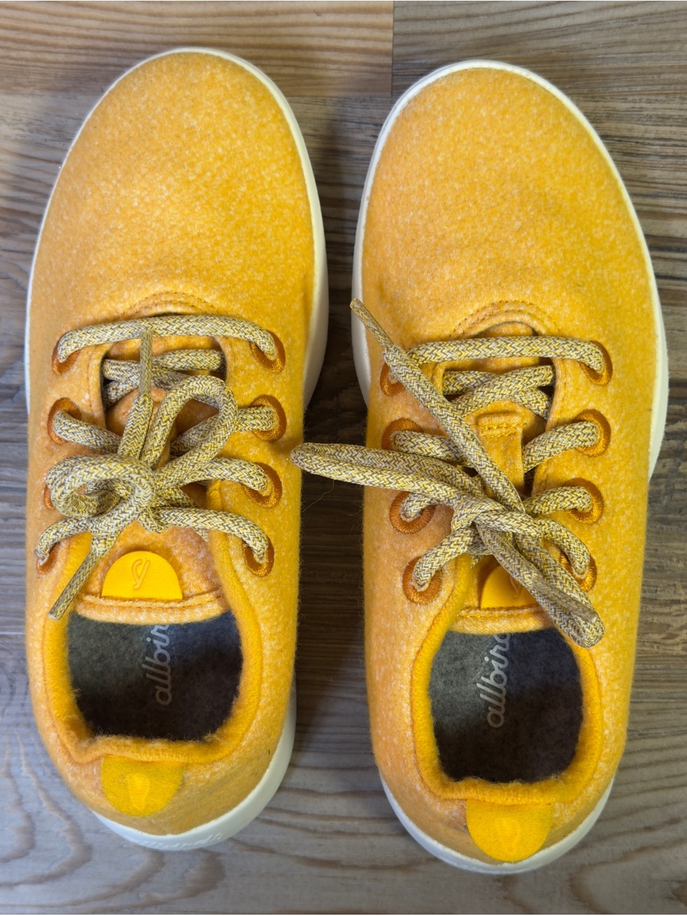 Allbirds Wool Runner Sol Yellow Gold Merino Wool Shoes Sneakers Womens Size 5